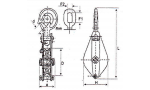 Блок с крюком HQGK 1-20 (1 ролик, 20т)