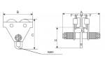 Тележка для тали неприводная GCT 10т