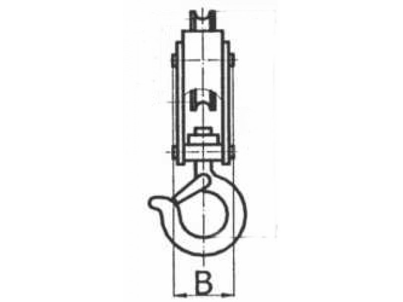Крюковая подвеска однорольная к тали CD1 10т