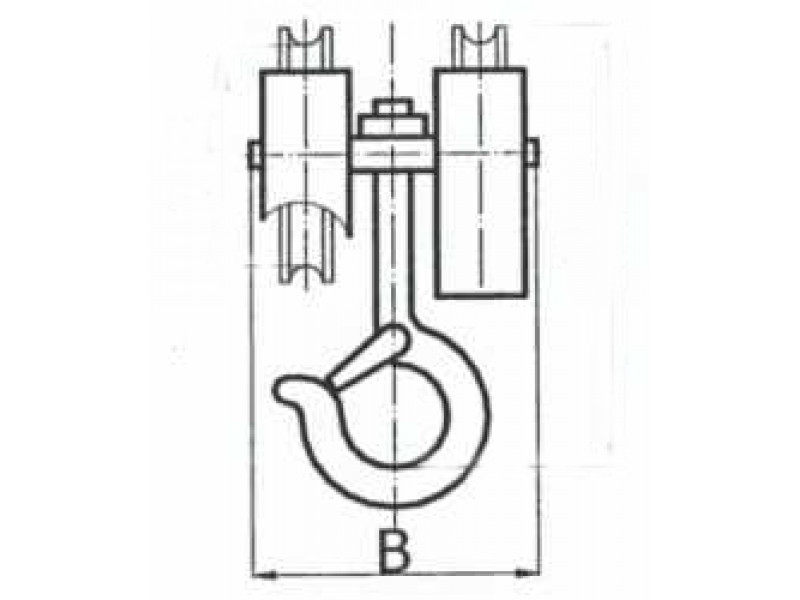 Крюковая подвеска двурольная к тали CD1 10т