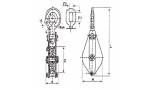 Блок с ушком HQLK 1-16 (1 ролик, 16т)