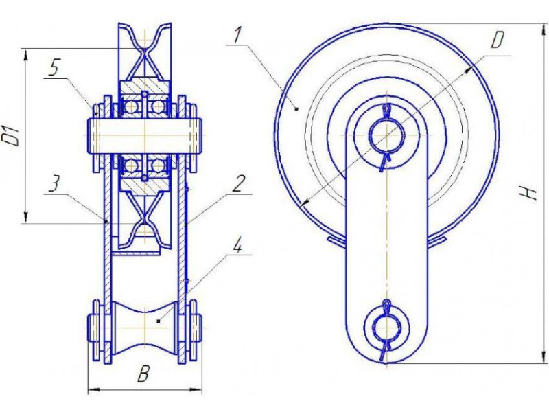 Блок отводной 1,0т б/кр (БМ-1,0 Ш)
