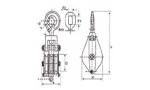 Блок с крюком HQGK 3-5 (3 ролика, 5т)