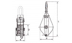 Блок с ушком (скобой) HQLK 3-20 (3 ролика, 20т)