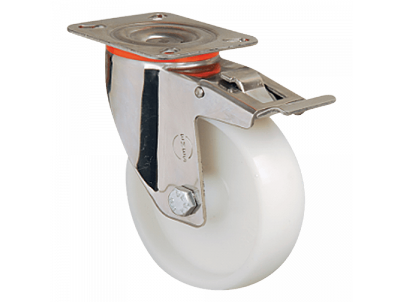 Колесо нейлоновое EM01 ZKZ 125 F (INOX)